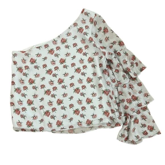 Lovers + Friends Ivy One Shoulder Ditsy Floral Top Sz M - Picture 10 of 10
